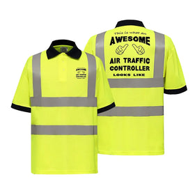 Air Traffic Controller Reflective Polo T-Shirts