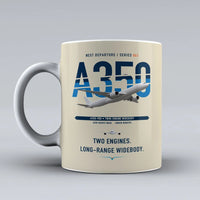 Thumbnail for A350-900 Mug design on beige airbus