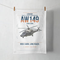 Thumbnail for Leonardo AW149 design on white towel