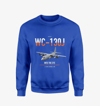 Thumbnail for WC-130J Hurricane Hunter design on blue sweatshirt