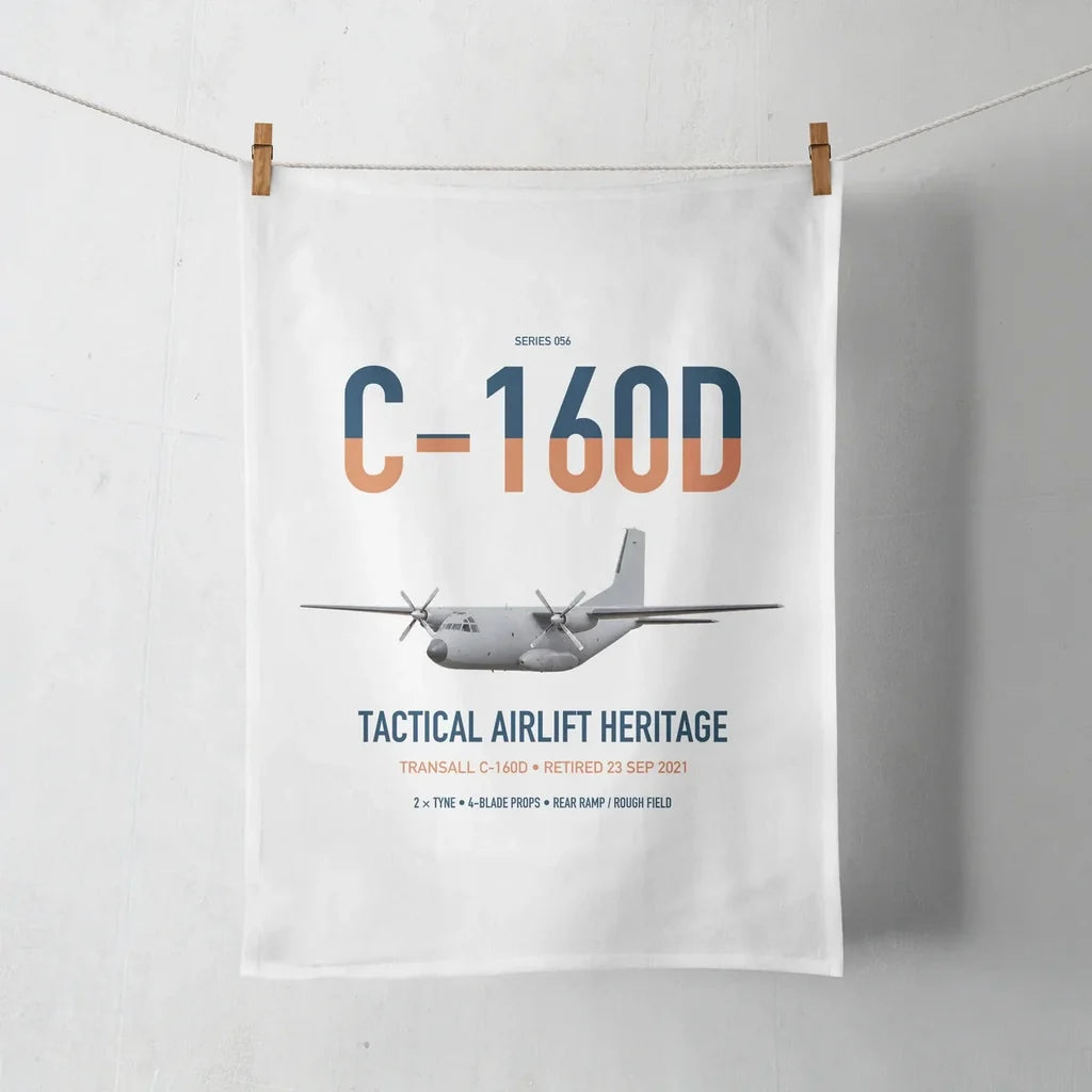 Transall C-160D design on white towel