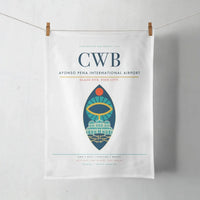 Thumbnail for Afonso Pena International Airport (CWB) design on white towel
