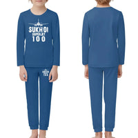 Thumbnail for Sukhoi Superjet 100 & Plane children pajamas - Blue
