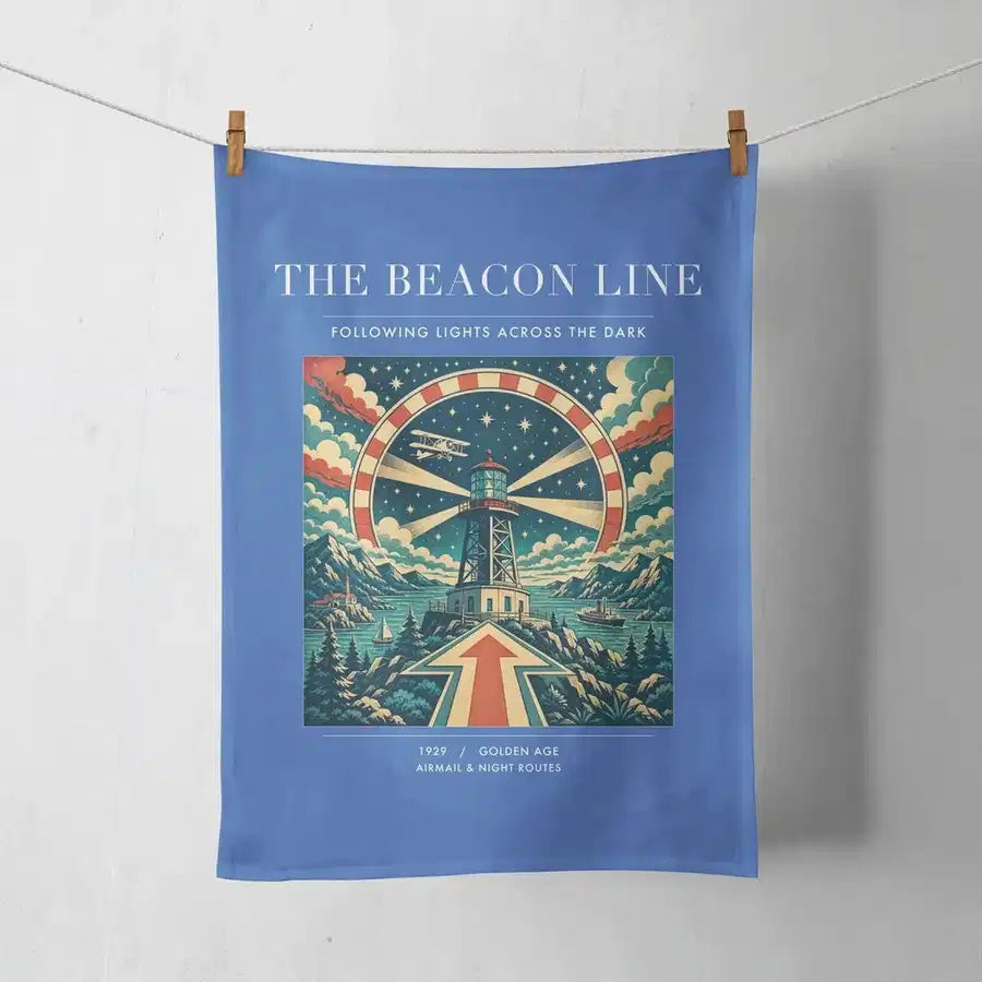 VINTAGE G4147 - The Beacon Line - Designed Towels design on blue