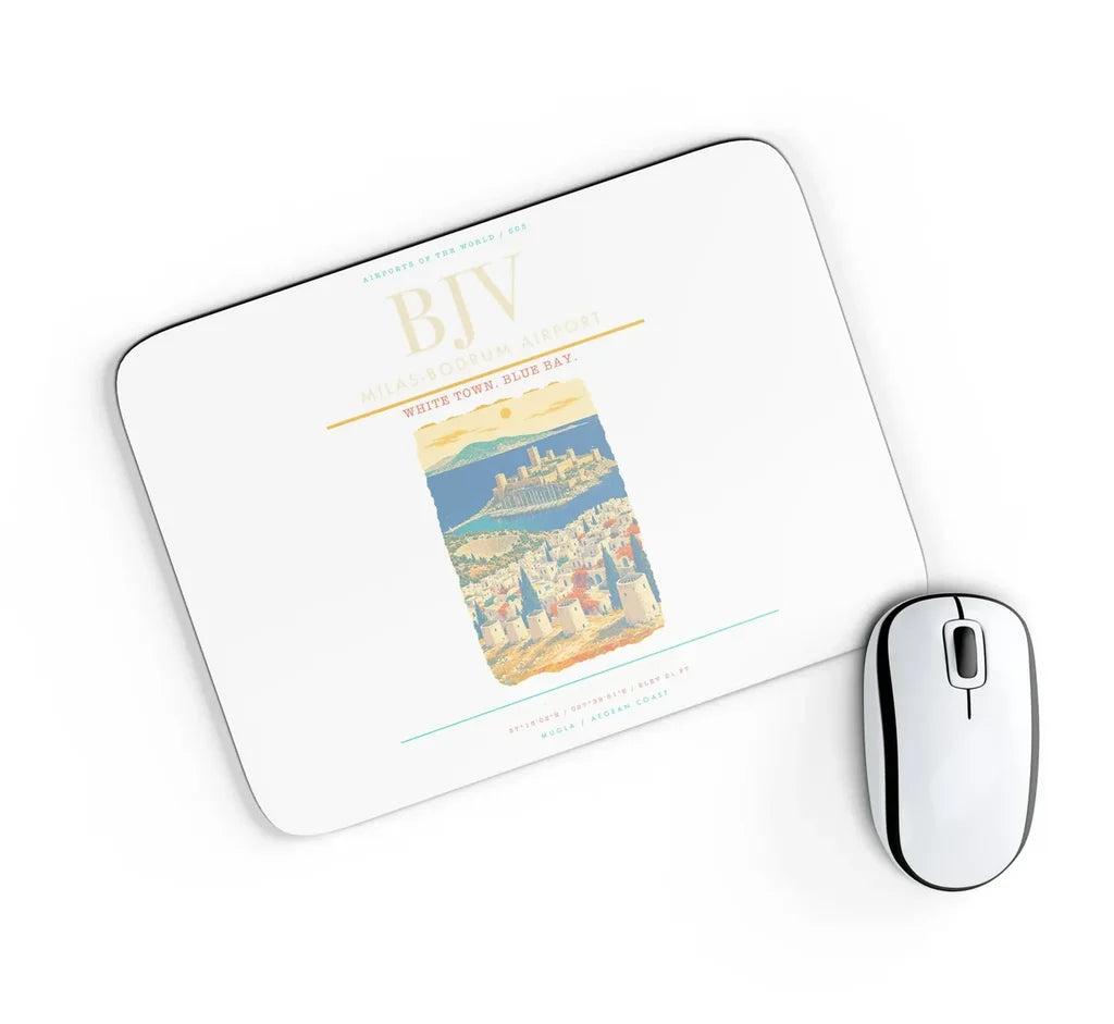 Milas-Bodrum Airport BJV Mouse-Pad Rectangle - White