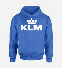 Thumbnail for KLM Royal Dutch Airlines logo on blue single side hoodie