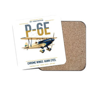 Thumbnail for Curtiss P-6E Hawk design on white 1 piece coaster