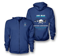 Thumbnail for Percepto Air Max design on blue zipped hoodie