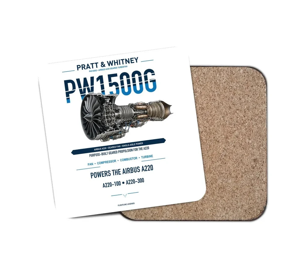 PW1500G design on white 1 piece coaster