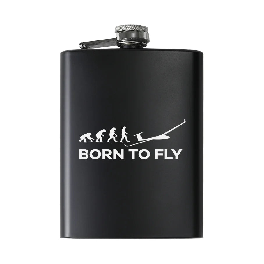 Customisable Born to Fly Hip Flask - view 2