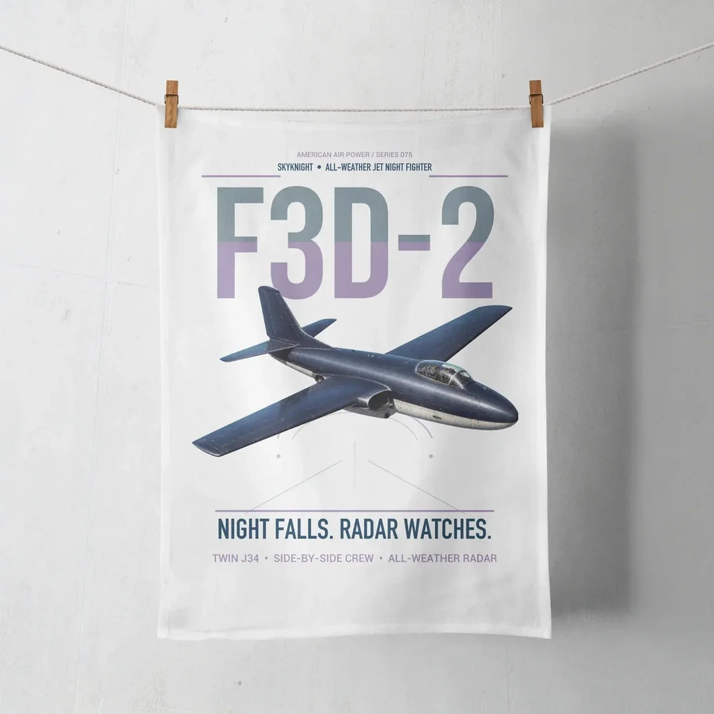 F3D-2 Skyknight design on white towel