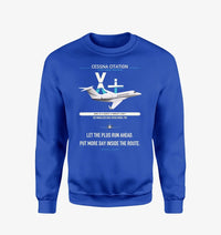 Thumbnail for Cessna Citation X+ design on blue sweatshirt