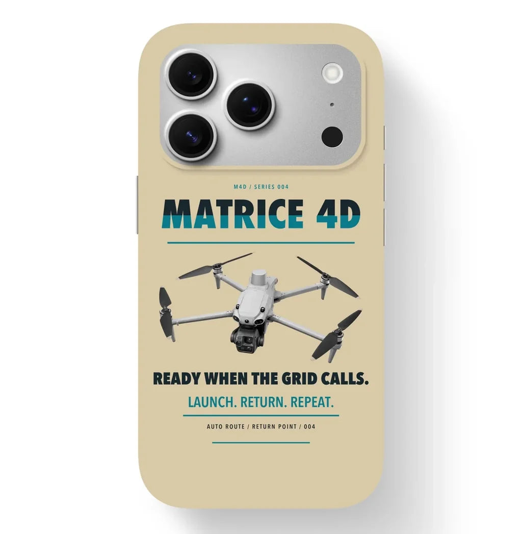 DJI Matrice 4D Case design on beige iphone case
