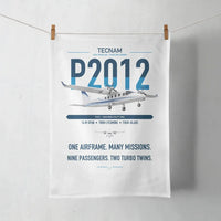 Thumbnail for Tecnam P2012 Traveller design on white towel