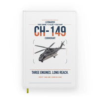 Thumbnail for Leonardo CH-149 Cormorant design on white notebook