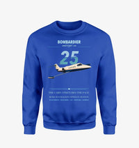 Thumbnail for Bombardier Learjet 25 design on blue sweatshirt