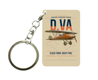 Thumbnail for Albatros D.Va design on beige designed key chain, double-side print