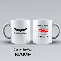 Thumbnail for If You're Cool You're Probably a Pilot Ceramic White aviation design on ceramic mug, premium ceramic with glazed finish.