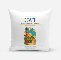 Thumbnail for Westerland Sylt Airport (GWT) design on white pillow
