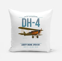 Thumbnail for Airco DH-4 Liberty Plane design on white pillow