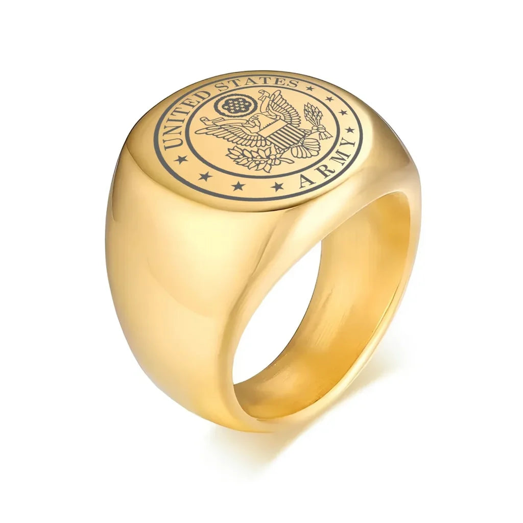 Customisable Army Design 20MM Stainless Steel Ring - view 2
