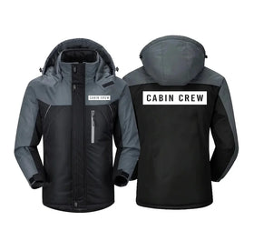 Cabin Crew Text Thick Winter Jackets