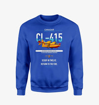 Thumbnail for Canadair CL-415 design on blue sweatshirt