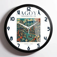 Thumbnail for NAGOYA - Poster - Wall Clock Framed - White