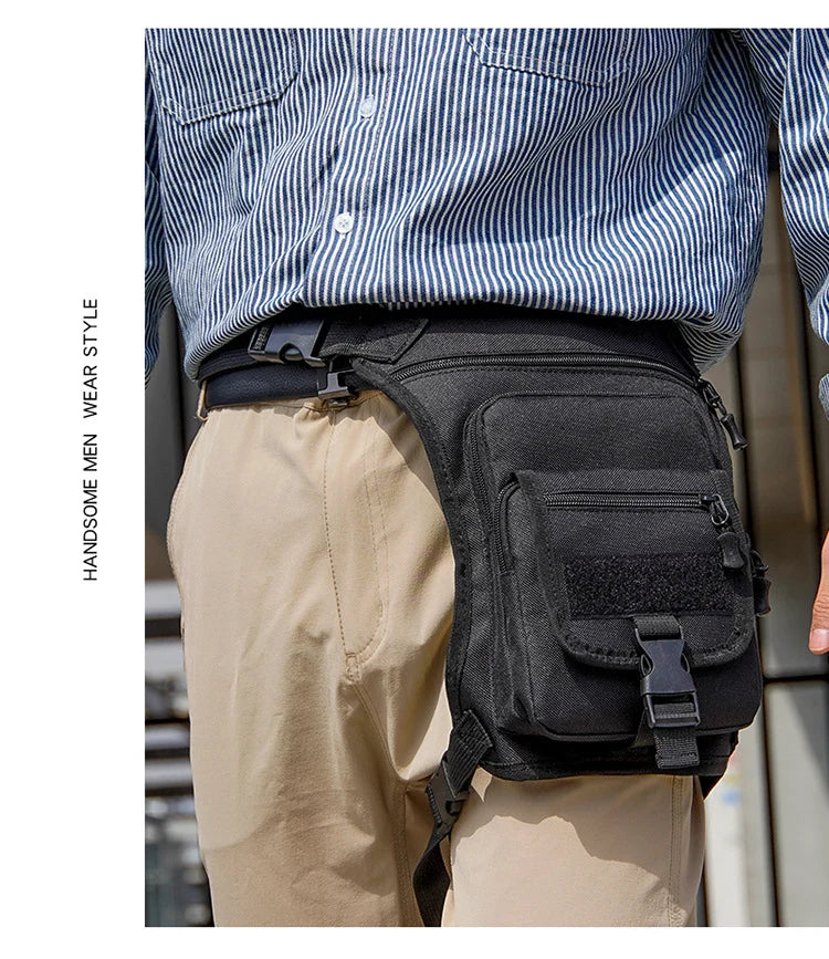 Pilot Drop-Leg Shoulder Bag — Multi-Pocket Messenger Pack