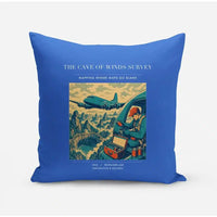 Thumbnail for VINTAGE G4293 - The Cave Of Winds Survey - Designed Pillows design on blue