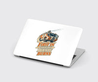 Thumbnail for First In When The Runway Burns design on white MacBook case