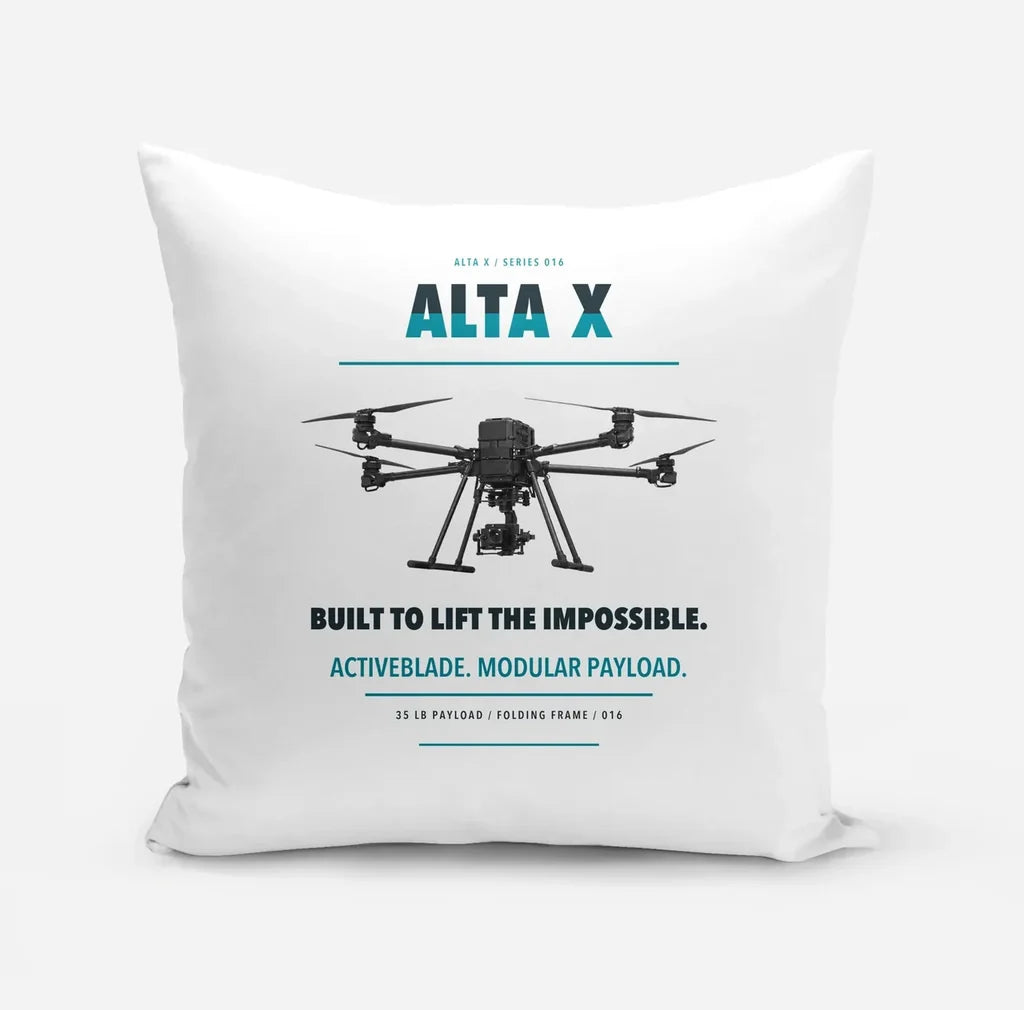 Freefly Alta X design on white pillow