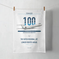Thumbnail for Fokker 100 design on white towel