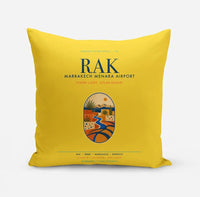Thumbnail for Marrakech Menara Airport (RAK) design on yellow pillow