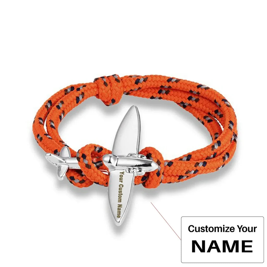 Customisable Thinner & Small Airplane Bracelet - view 16