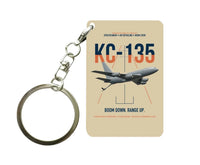 Thumbnail for KC-135 STRATOTANKER design on beige designed key chain, double-side print