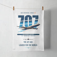 Thumbnail for Boeing 707-320C design on white towel
