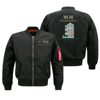 Thumbnail for Mobile Regional Airport (MOB) design on black bomber jacket