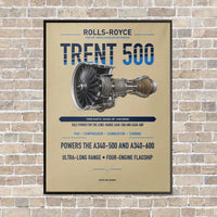 Thumbnail for TRENT 500 vertical canvas print - framed - beige background