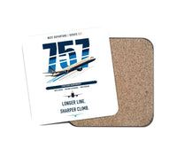 Thumbnail for Boeing 757-300 design on white 1 piece coaster