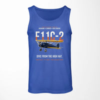 Thumbnail for F11C-2 Goshawk Dive from the High Hat design on blue tank top