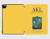 Thumbnail for Auckland Airport (AKL) design on yellow ipad tablet case