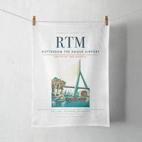Thumbnail for Rotterdam The Hague Airport (RTM) design on white towel