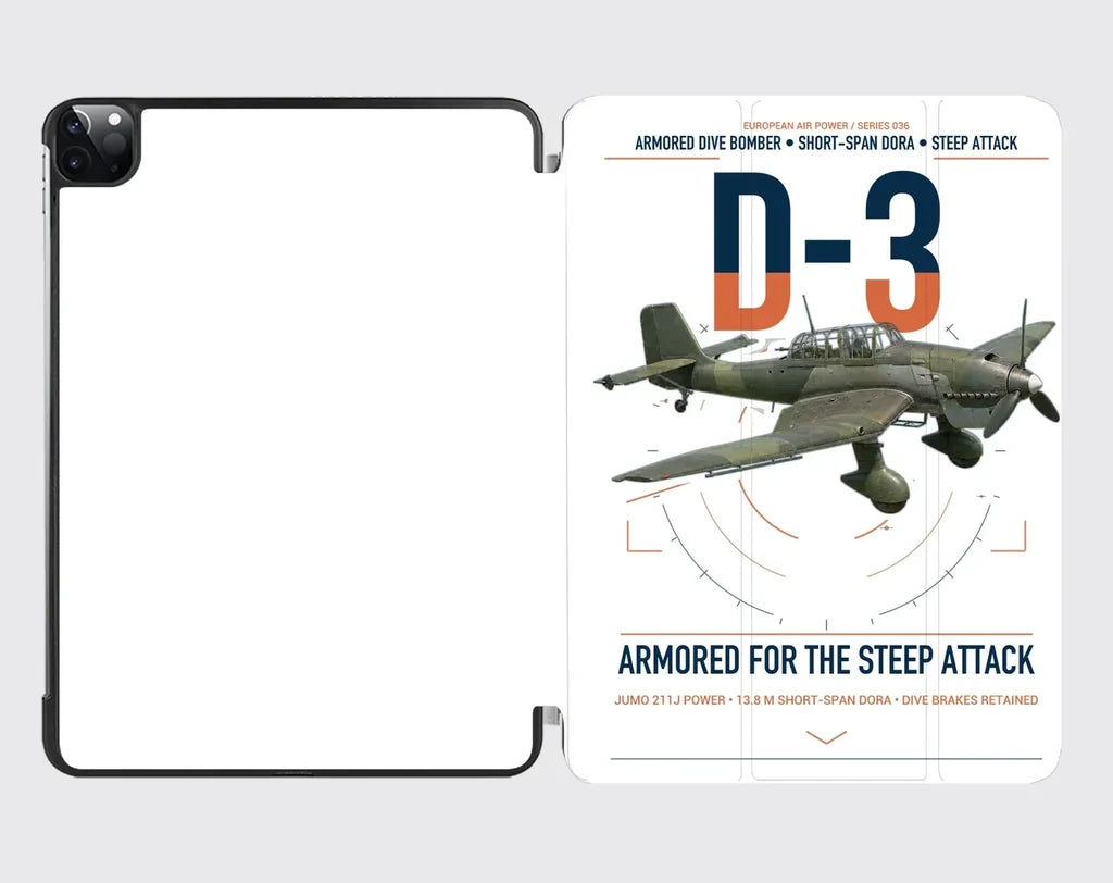 Junkers Ju 87D-3 design on white ipad tablet case