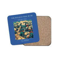 Thumbnail for The Holiday Mail Rush - Designed Coasters design on blue 1-piece