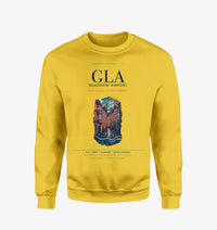 Thumbnail for Glasgow Airport (GLA) design on yellow sweatshirt