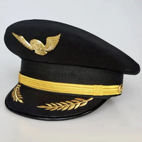 Thumbnail for Super Quality Different Style Airline Pilot Hats (4) aviation design on crisp poplin cotton with epaulettes pilot uniform.