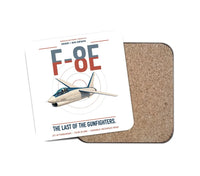 Thumbnail for F-8E Crusader design on white 1 piece coaster