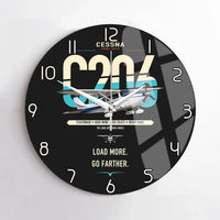 Thumbnail for Cessna 206 Stationair design on black no frame wall clock