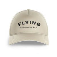 Thumbnail for Flying All Around The World printed hat - beige